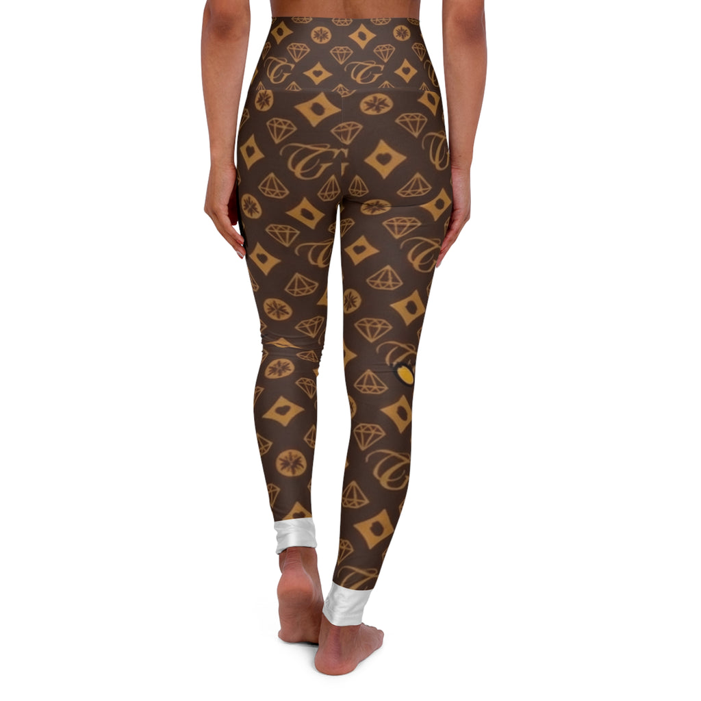 Monogram Diamond Pattern High Waisted Yoga Leggings by GT Artland