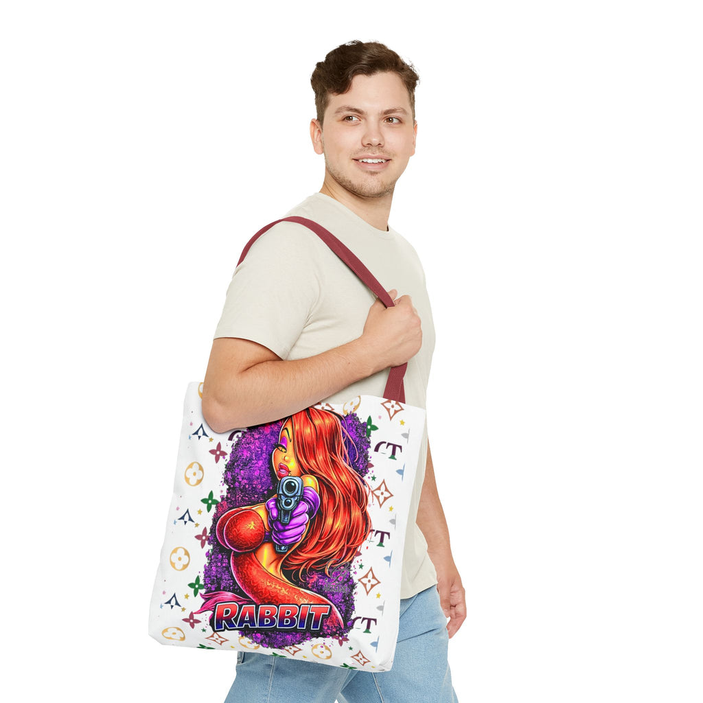 Rabbit Pin-Up Tote Bag – Retro Femme Fatale by GT Artland