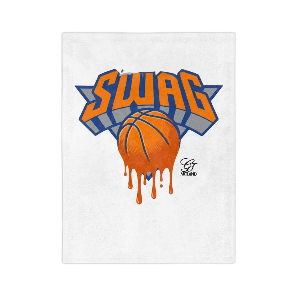 Dripping Basketball SWAG Blanket | Velveteen Microfiber Blanket by GT Artland
