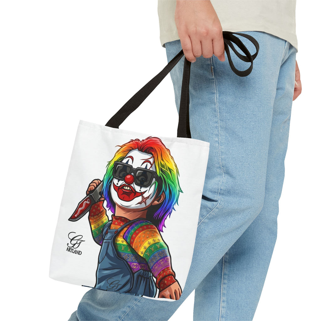Rainbow Slasher Horror Tote Bag by GT Artland
