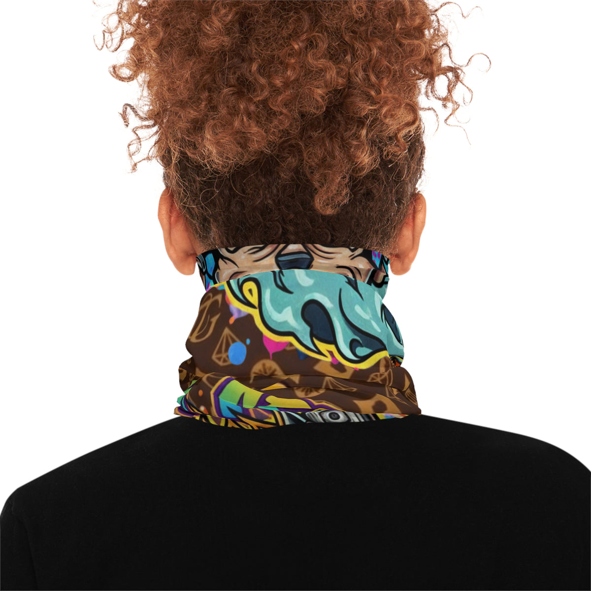 Graffiti Art Neck Gaiter — Colorful Urban Streetwear Face Scarf by GT Artland