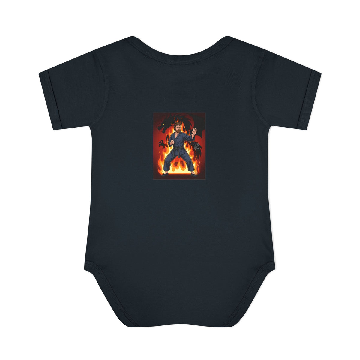 Flame Ninja Infant Bodysuit | Dragon Fire Martial Arts Baby Onesie