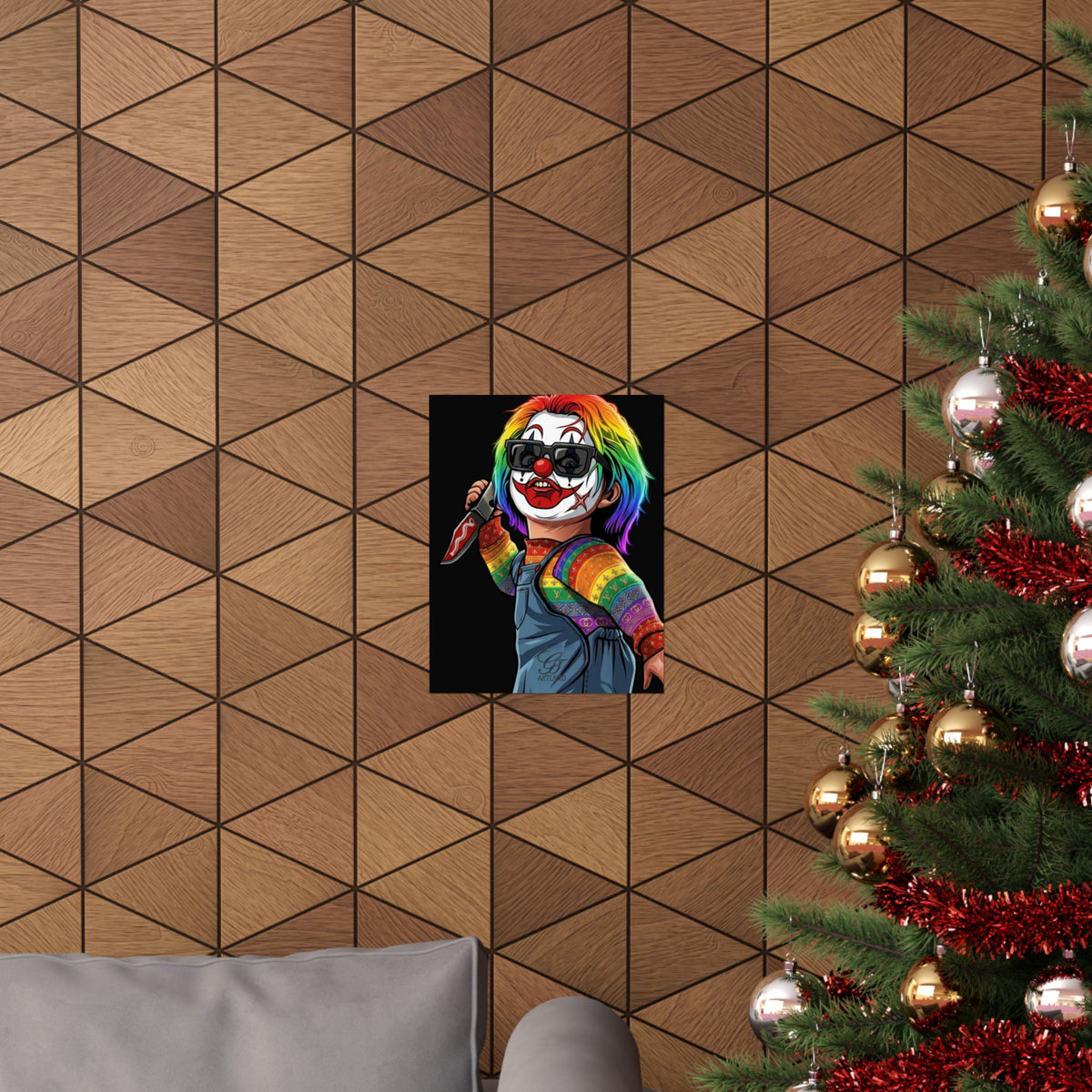 Rainbow Slasher Urban Designer Horror Matte Vertical Posters by GT Artland