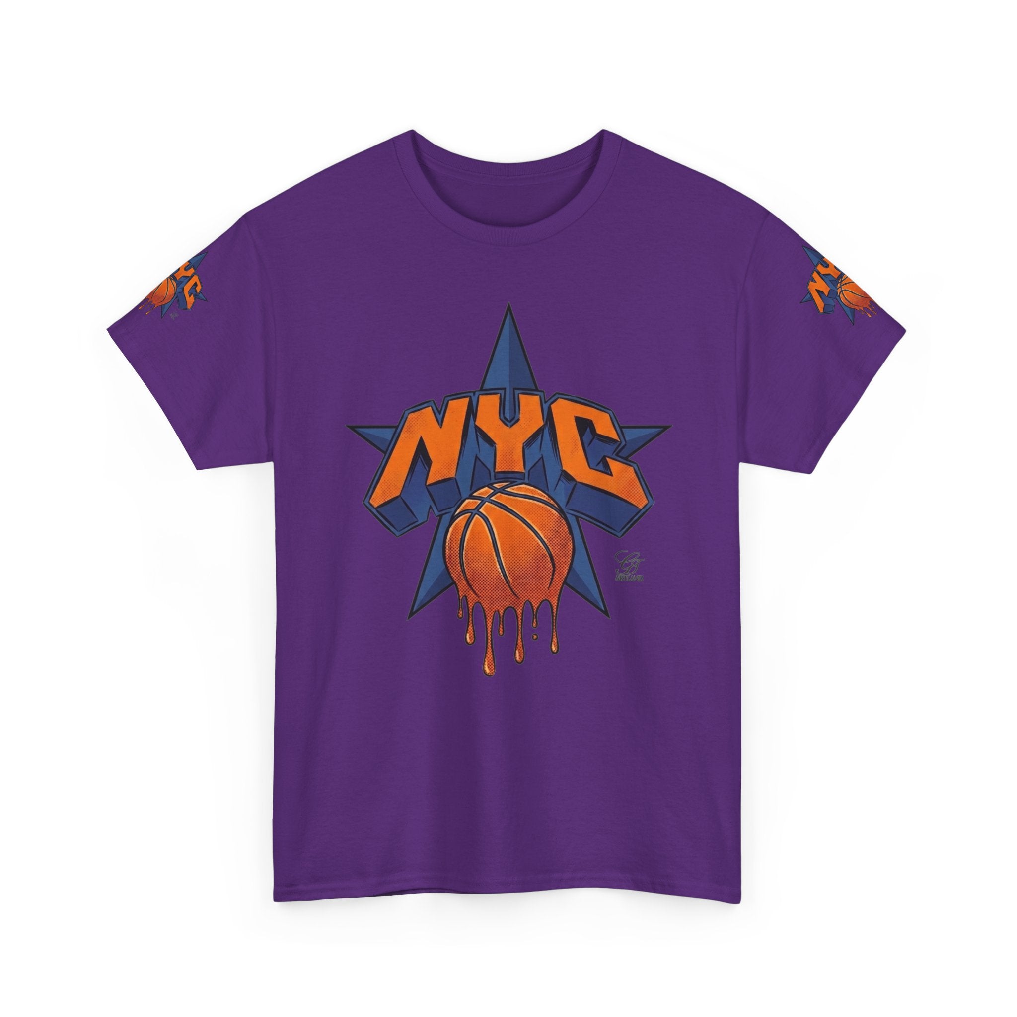 NYC Dripping Basketball Star Tee | Sports City Graphic Shirt by GT Artland