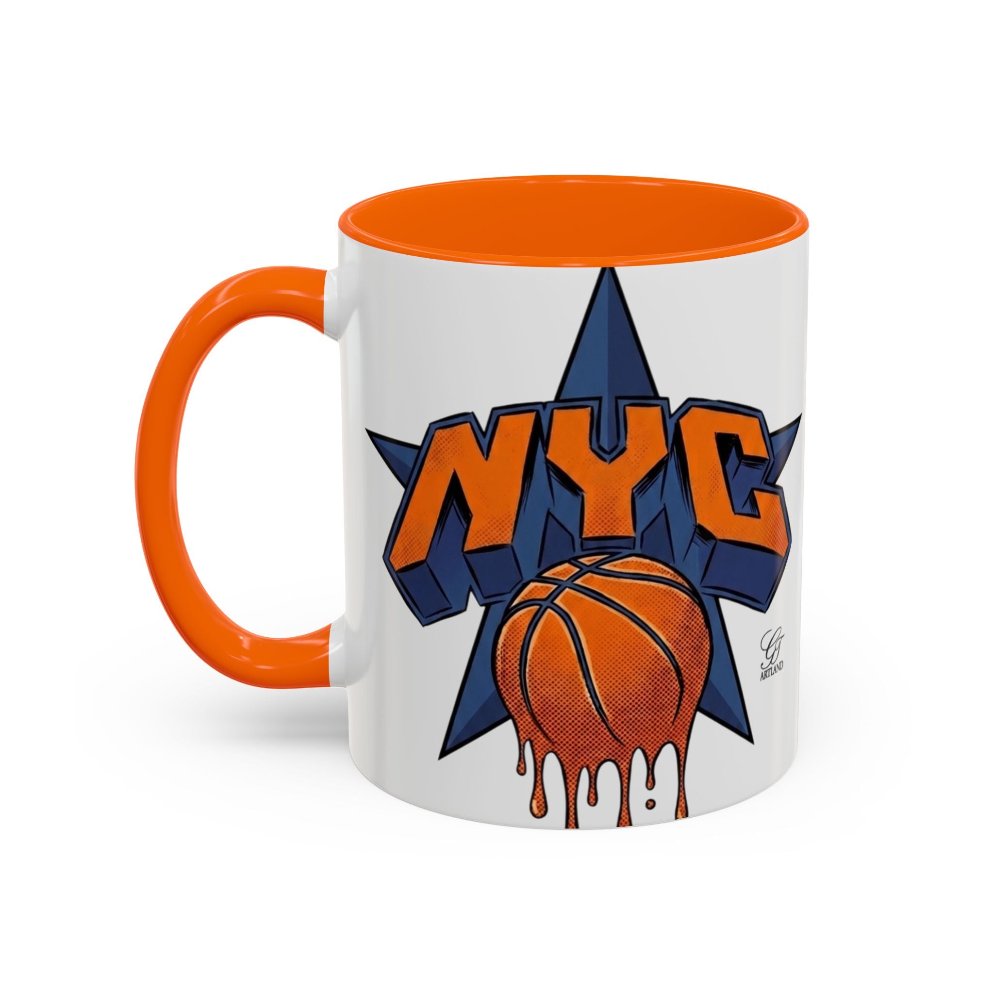 NYC  New York Champions Basketball Drip Mug | Accent Coffee Mug 11oz 15oz by GT Artland
