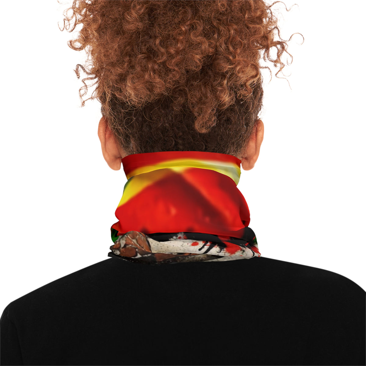Spanish Designer Flag Neck Gaiter — Grunge Spain Scarf by GT Artland