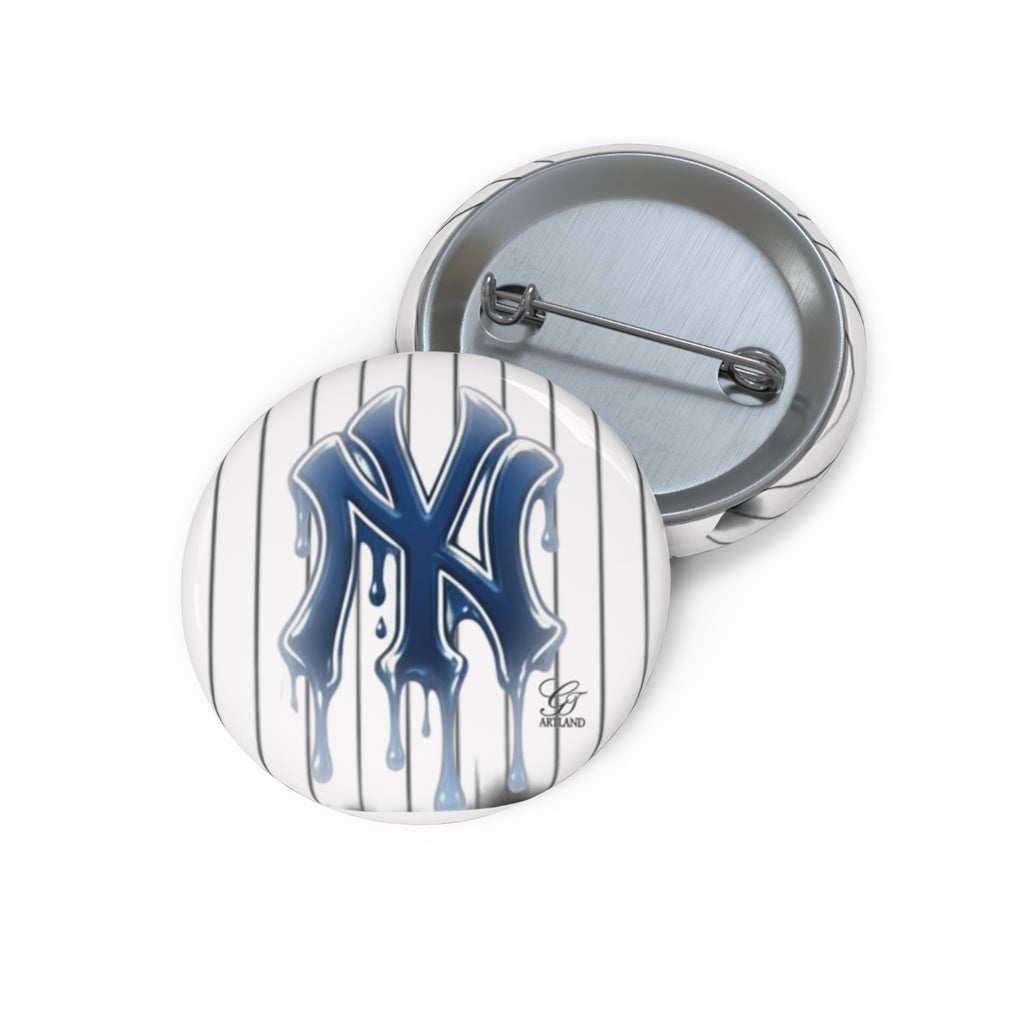 Dripping NY Logo Pin Button | Custom Pin Button by GT Artland