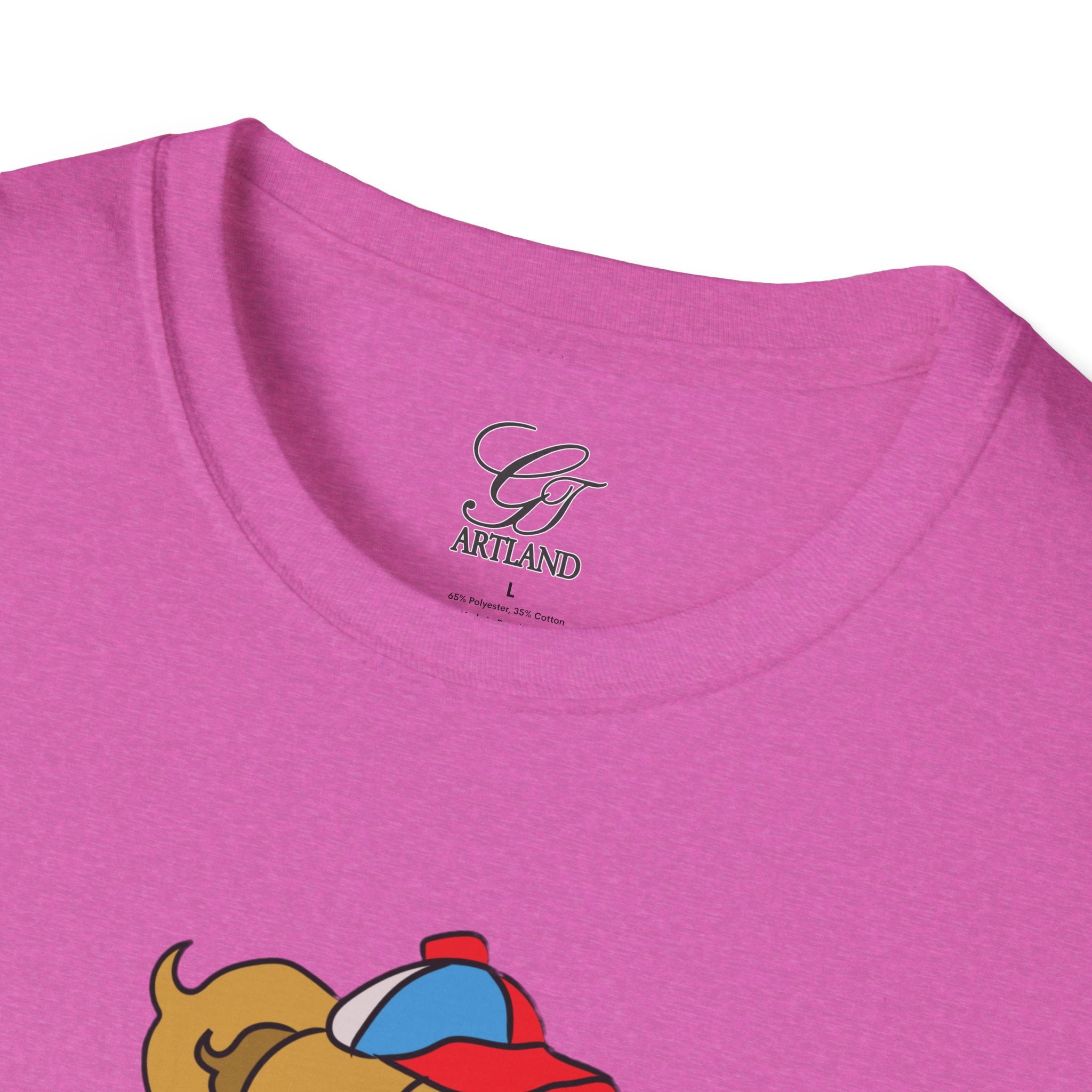Cartoon Bear with Swag Graphic T-Shirt - Tee
