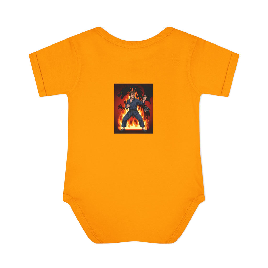 Flame Ninja Infant Bodysuit | Dragon Fire Martial Arts Baby Onesie