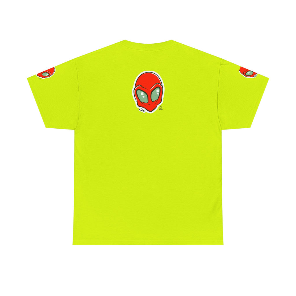 Red Alien Head UFO Tee | Retro Space Graphic T-Shirt