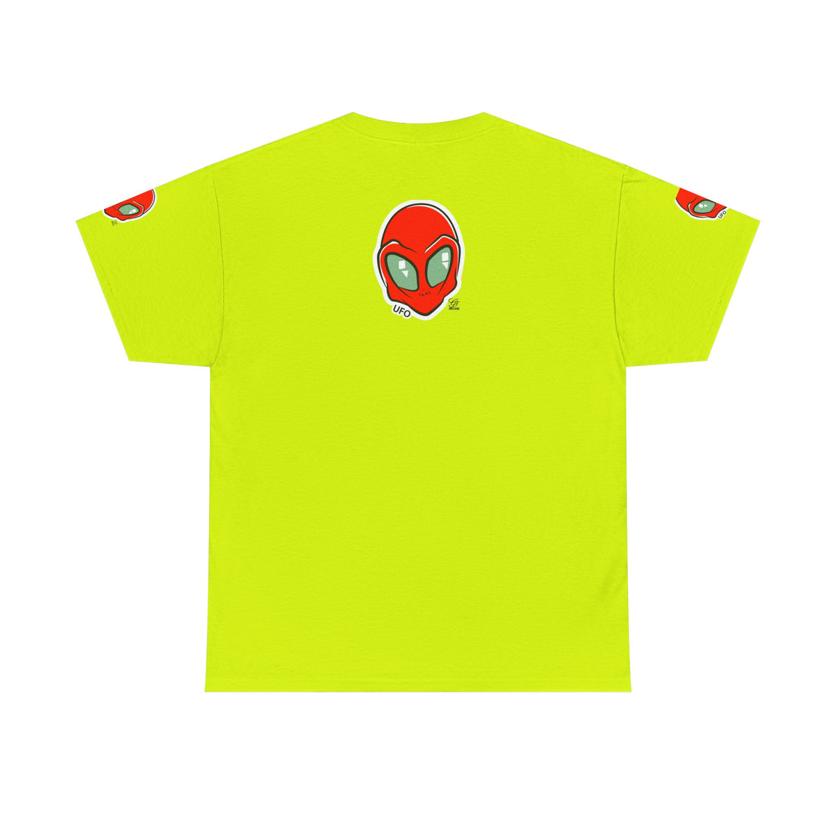 Red Alien Head UFO Tee | Retro Space Graphic T-Shirt