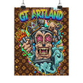 Graffiti King Skull Matte Vertical Poster | Urban Street Art, Colorful Illustration by GT Artland