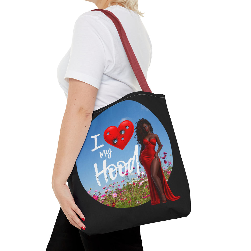 I Love My Hood tote bag | All-over print handbag