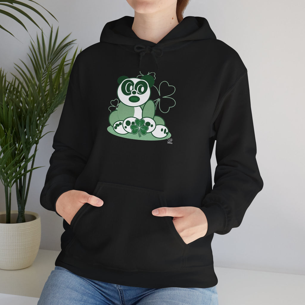 Green Panda with Bamboo Hoodie