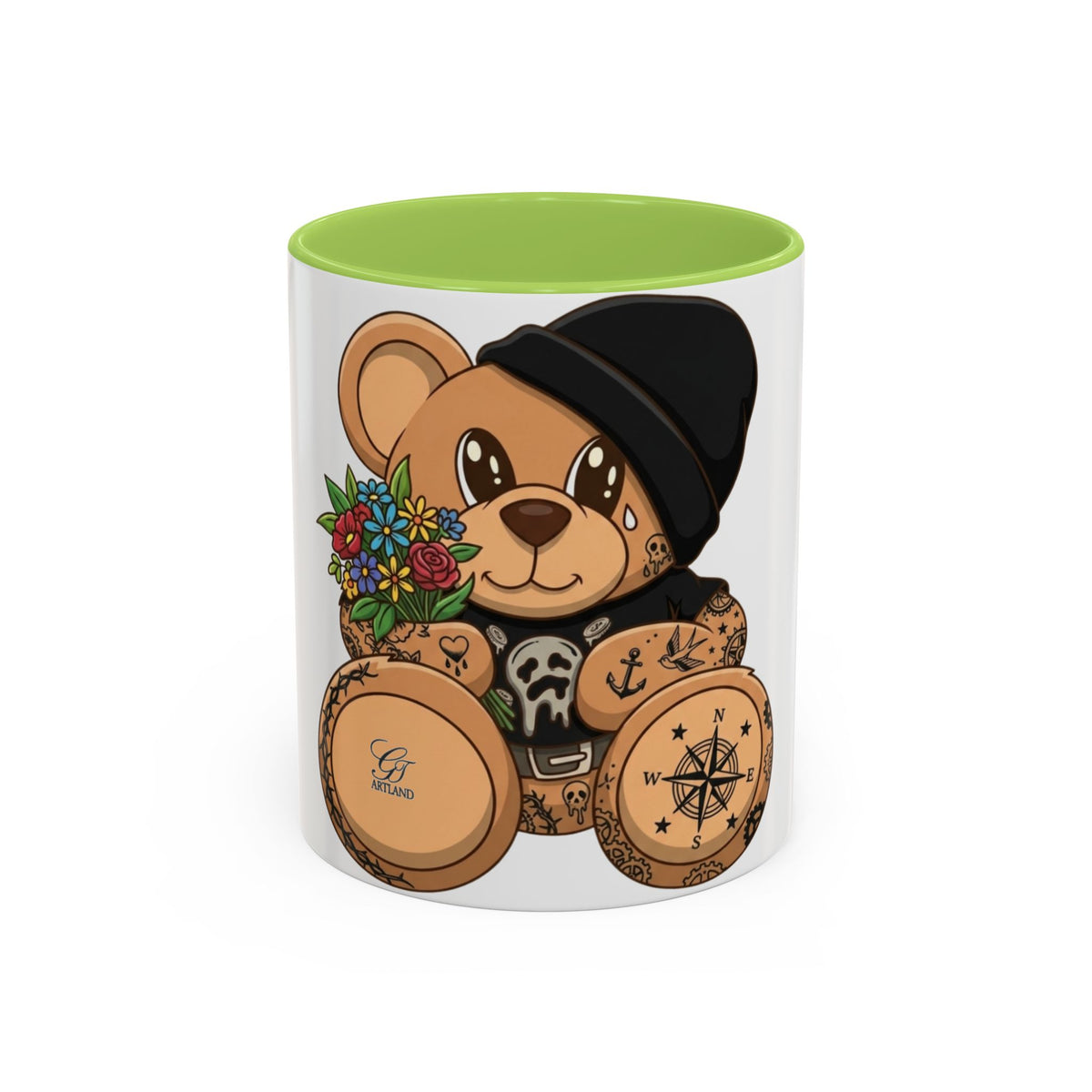 Copy of Tattooed Teddy Bear Mug | Accent Coffee Mug 11oz 15oz by GT Artland