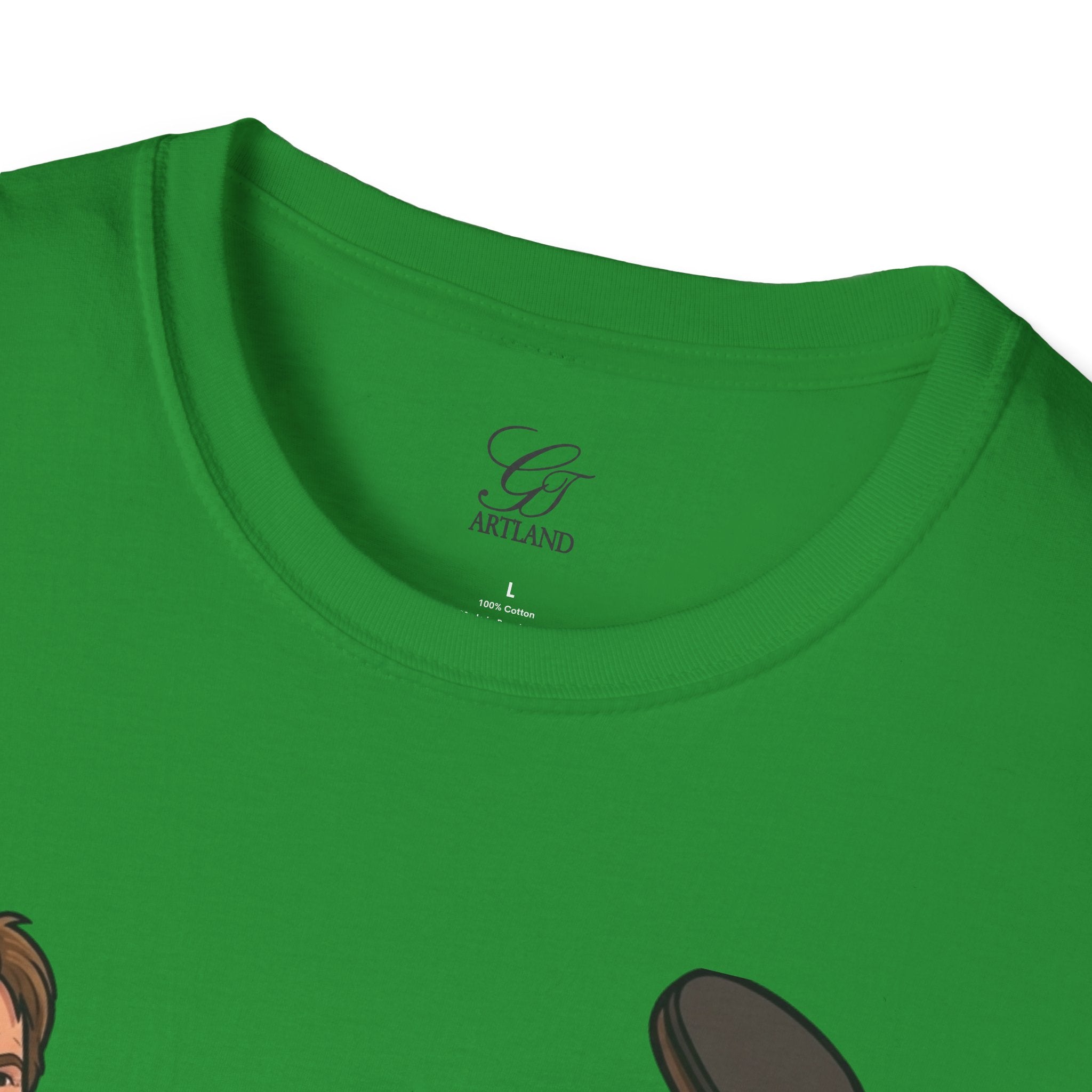 Chuck Norris Kick Illustration T-Shirt | I'll Kick Your Butt text by GT Artland