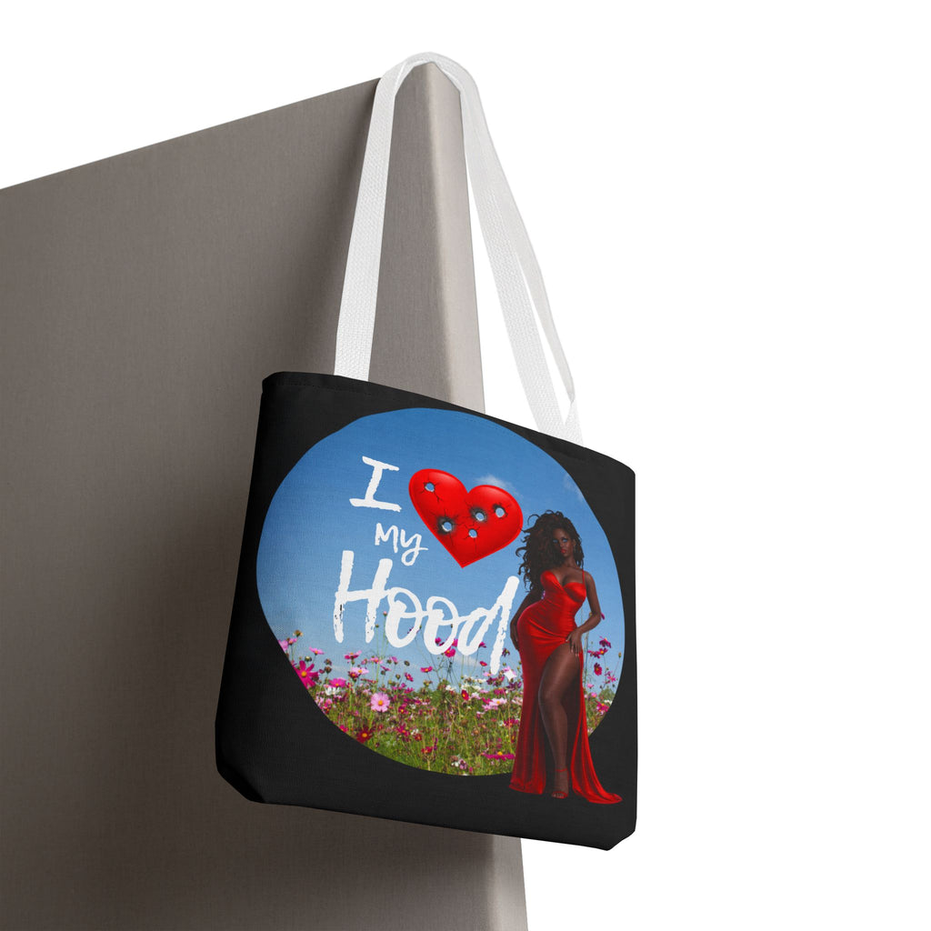 I Love My Hood tote bag | All-over print handbag