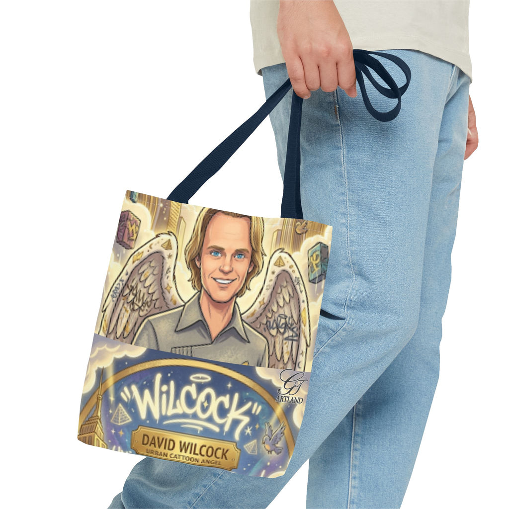 Wilcock Angel Wings Portrait Tote Bag – Illustrated Memorial/Tribute Carryall by GT Artland