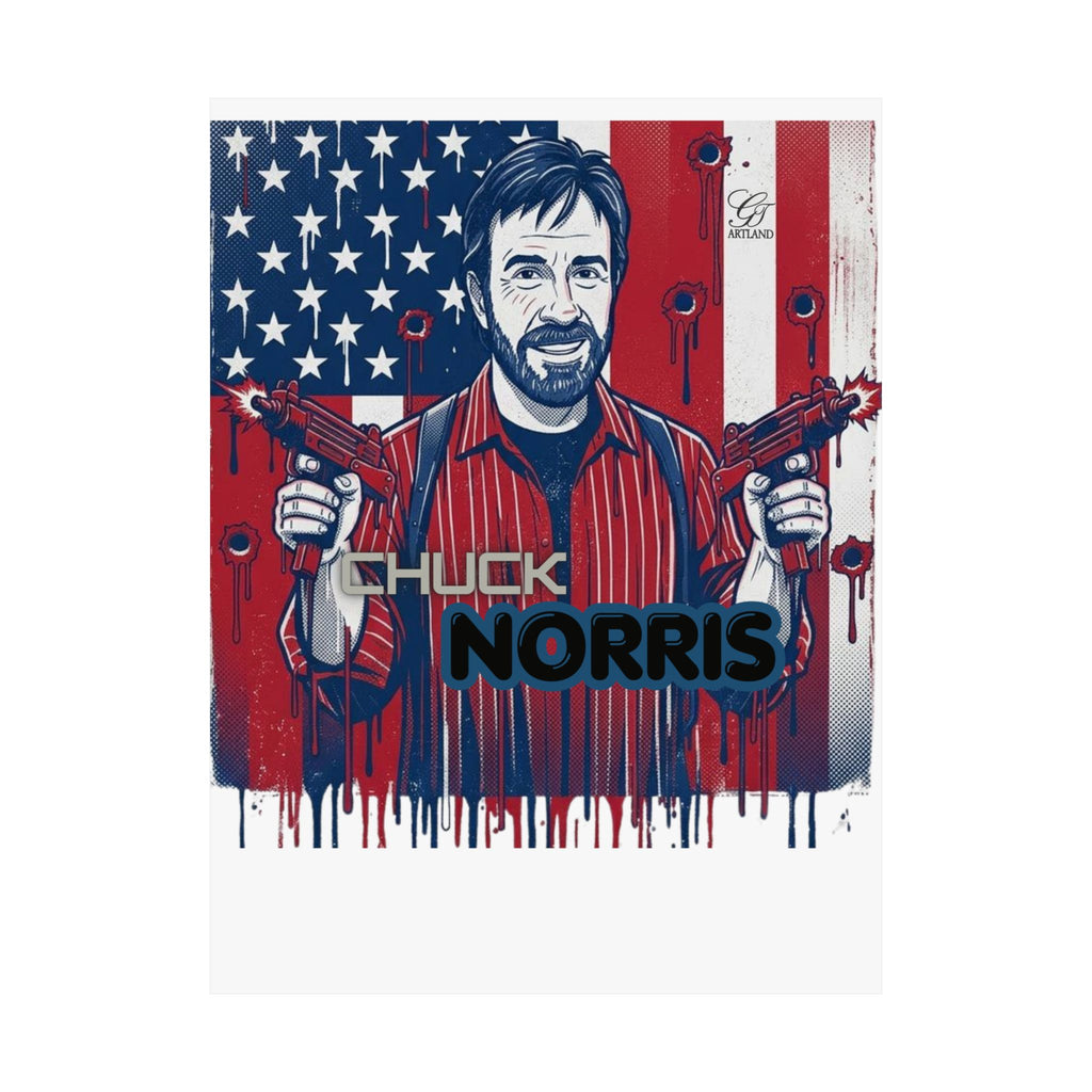 Patriotic Action Hero Poster Matte Vertical Poster by GT Artland
