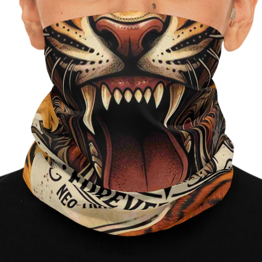 Roaring Tiger Forever Fierce Neck Gaiter | Tiger Stripe Face Mask by GT Artland
