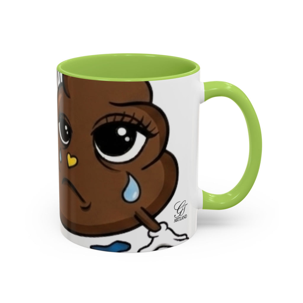 Sad Poop Emoji Coffee Mug – Funny Cute Collectors Novelty Accent Mug (11/15oz) by GT Artland