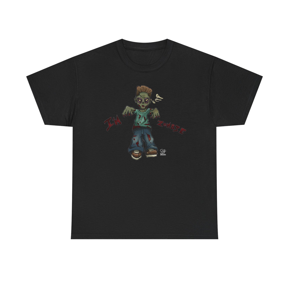 Cartoon Zombie Kid T-Shirt | I'm a Zombie, Halloween Tee by GT Artland