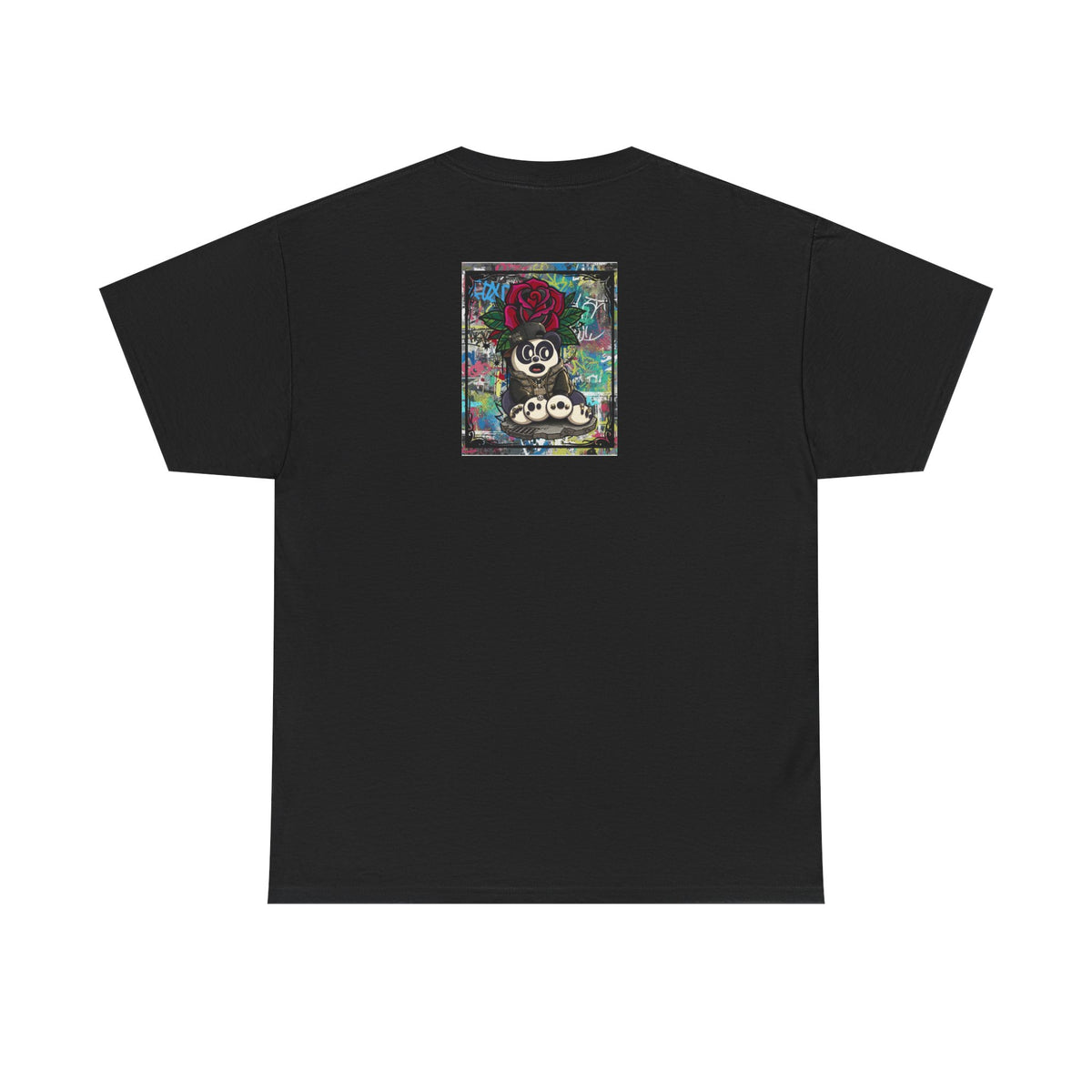 Panda with Rose Tee | Graffiti Street Art Panda T-Shirt by GT Artland