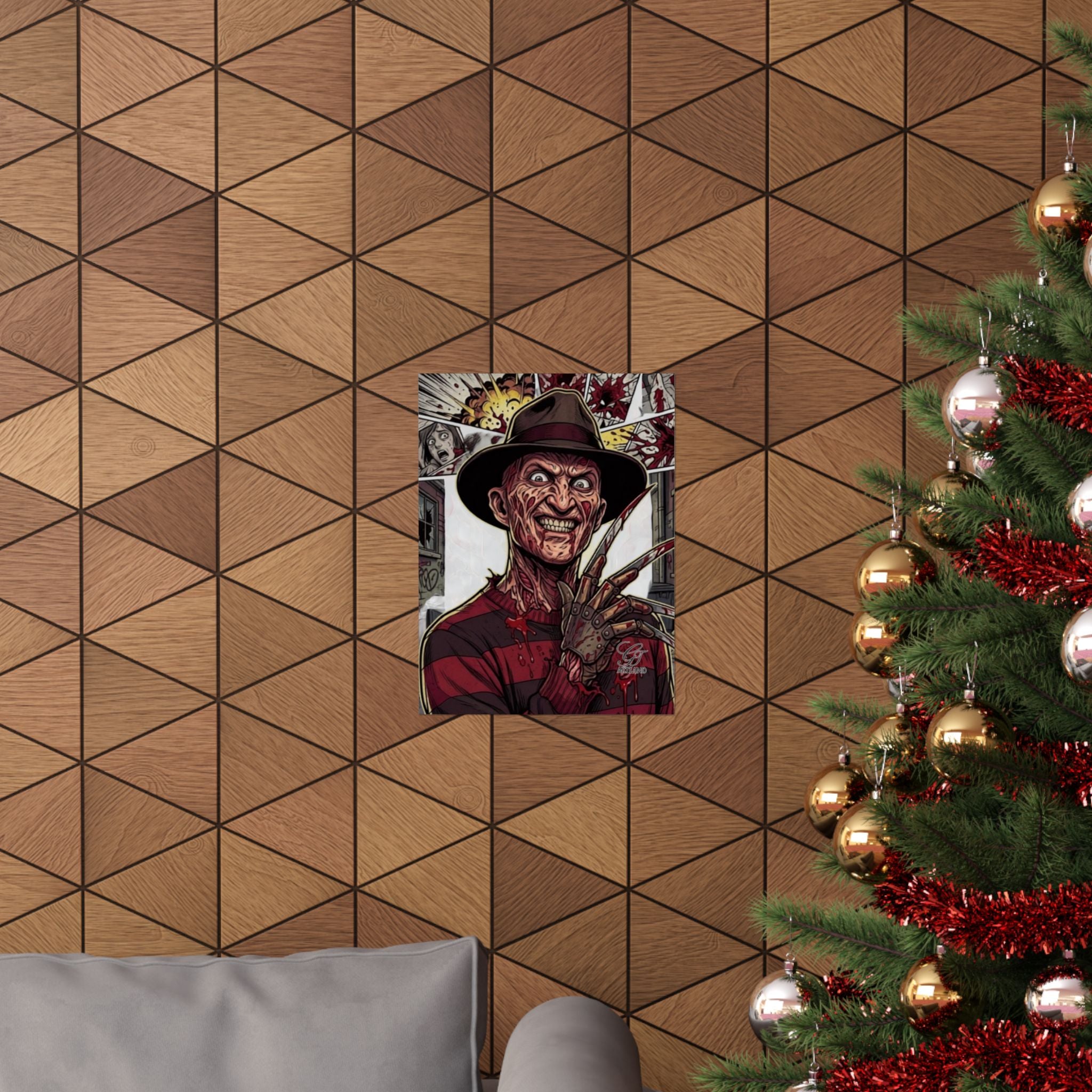 Elm Street Gangsta Horror  Airbrush Matte Vertical Posters by GT Artland