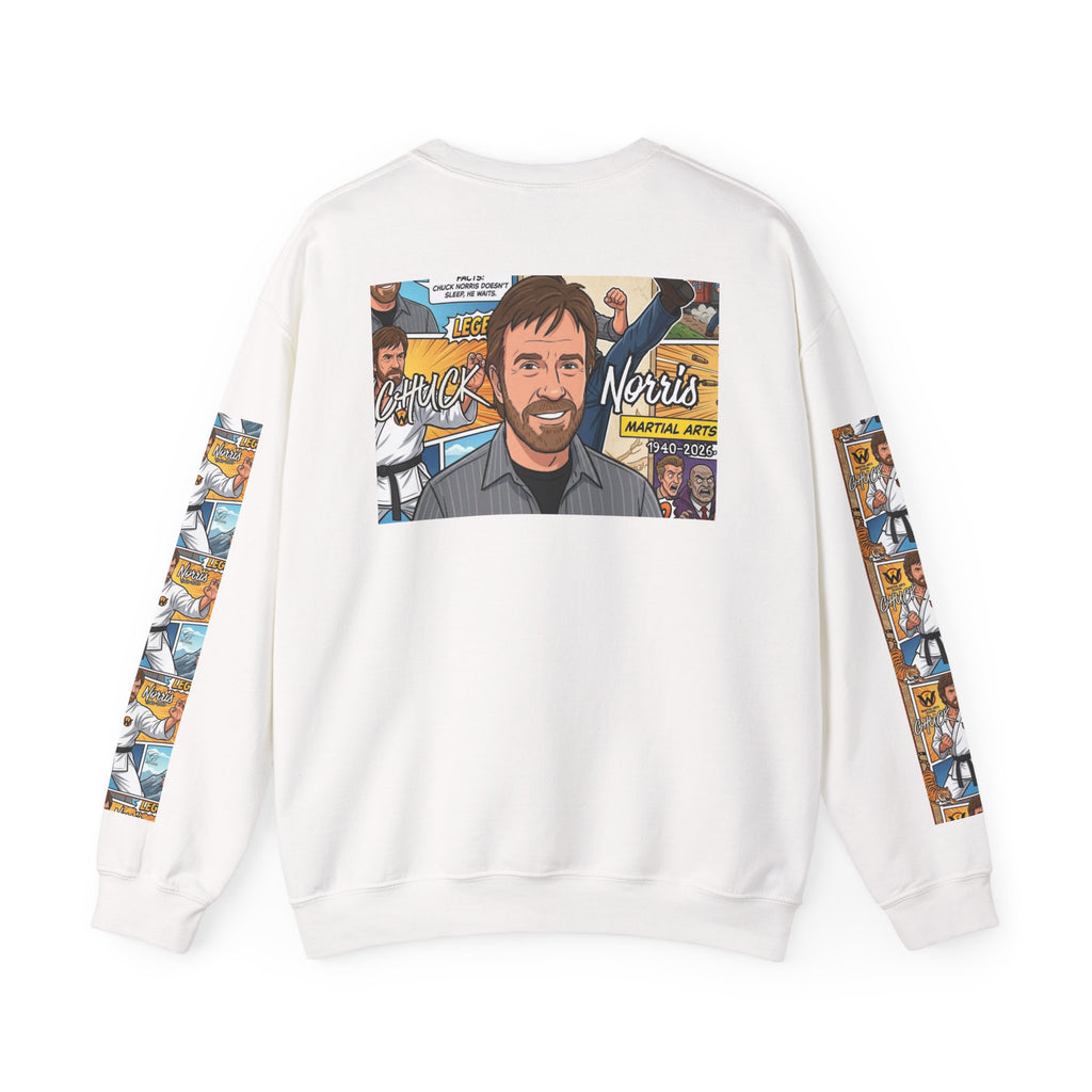 Chuck Norris Toon Urban Retro Martial Arts Legend Crewneck Sweatshirt