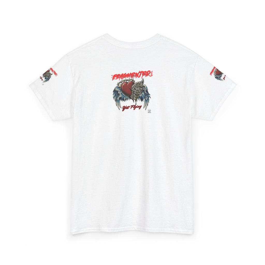 Fragmented Heart Wings tee | Broken Heart with Wings graphic