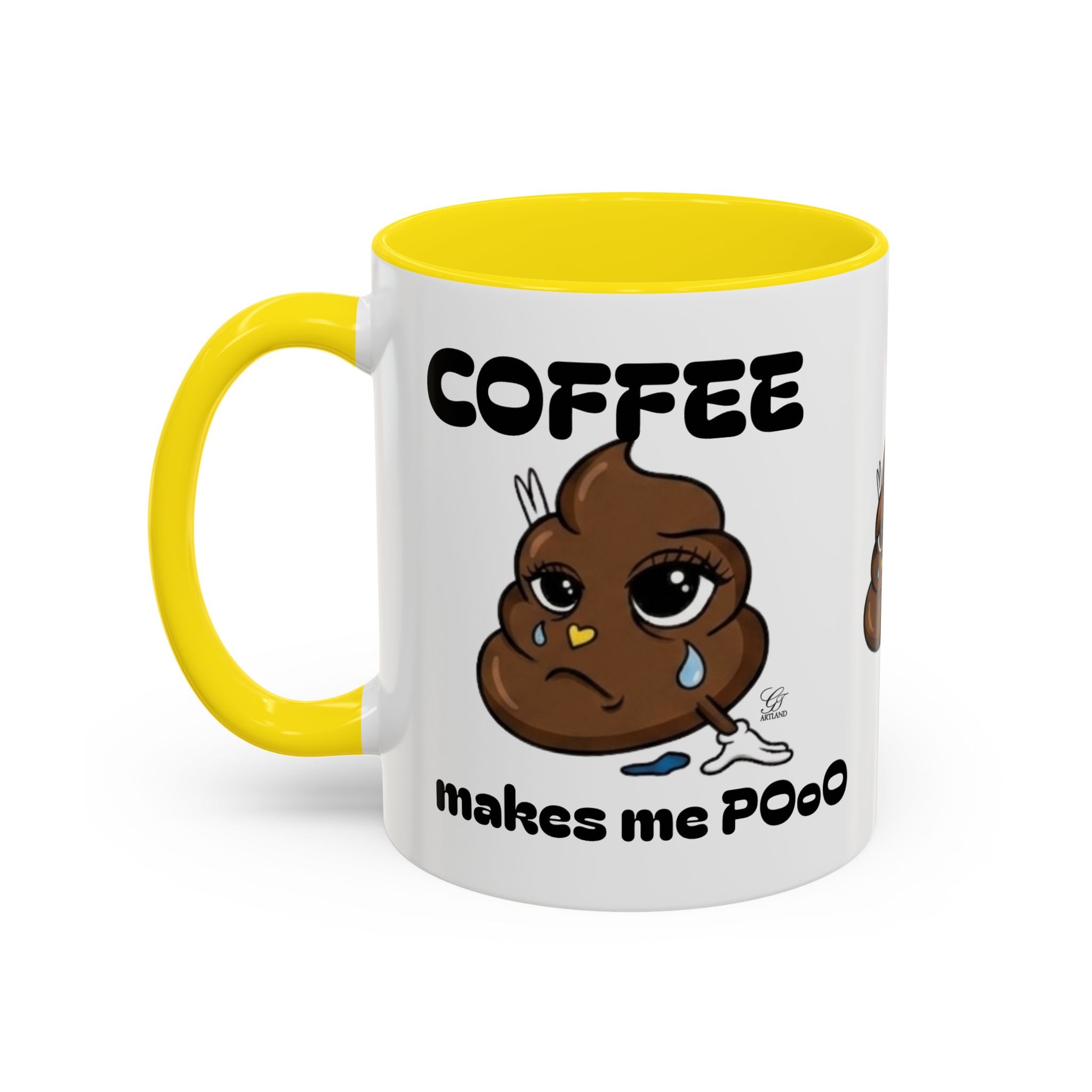 Coffee Mug — "Coffee Makes Me Pooo" Funny Novelty Accent Mug by GT Artland