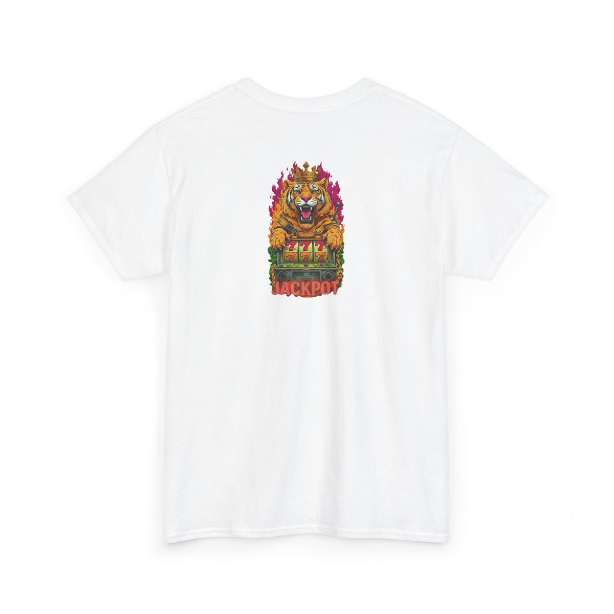 Roaring Tiger Jackpot T-Shirt | Slot Machine 777 Casino Graphic by GT Artland