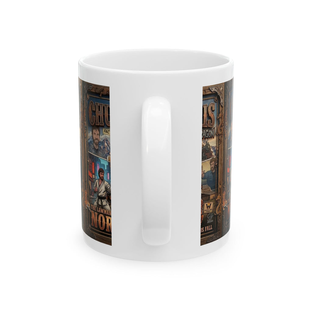 Vintage Action Poster Chuck Norris Mug | 11oz & 15oz Ceramic by GT Artland