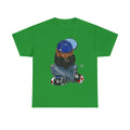 Ebony Sad Kid Illustration T-Shirt | Sitting Boy Graphic Tee b