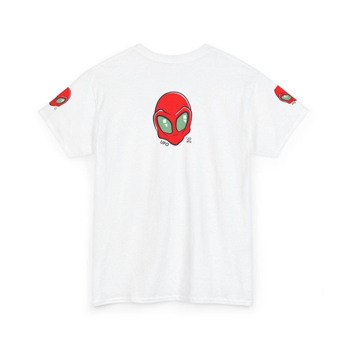 Red Alien Head UFO Tee | Retro Space Graphic T-Shirt