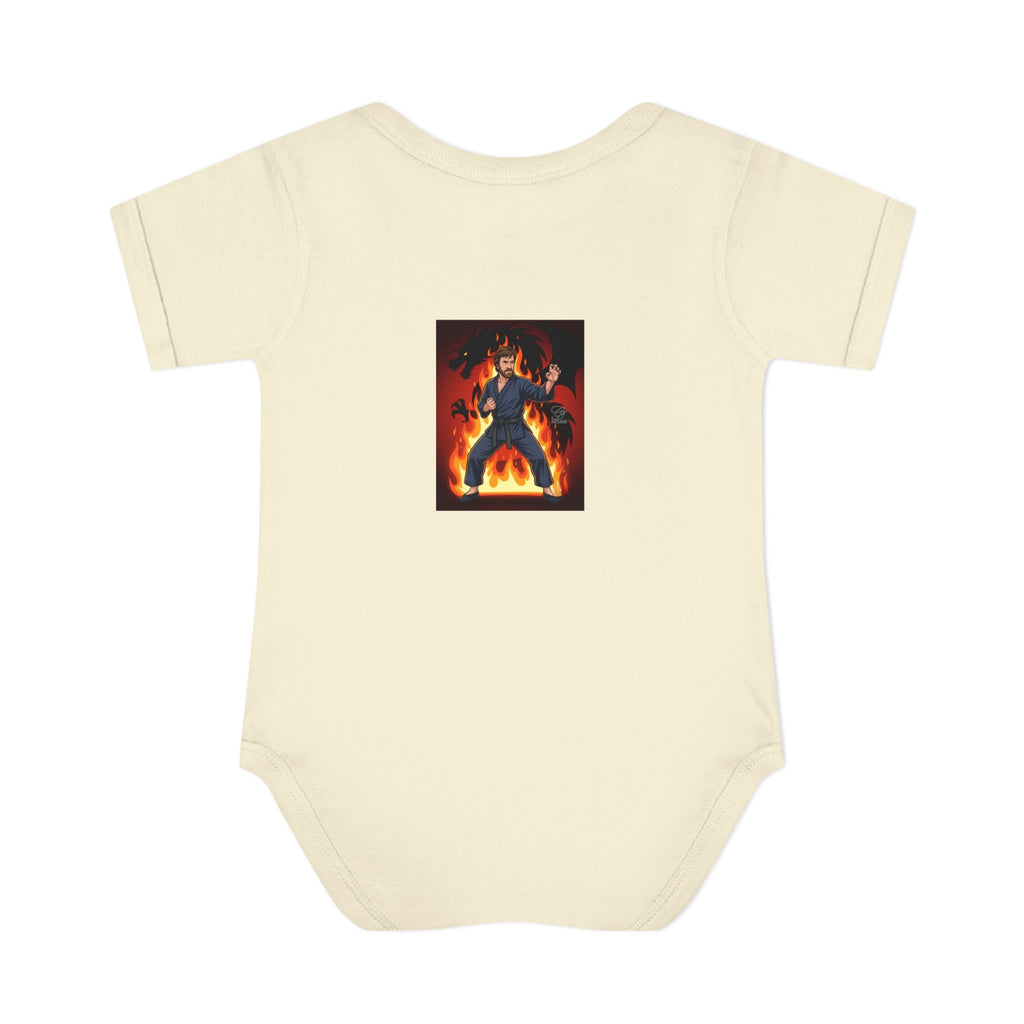 Flame Ninja Infant Bodysuit | Dragon Fire Martial Arts Baby Onesie