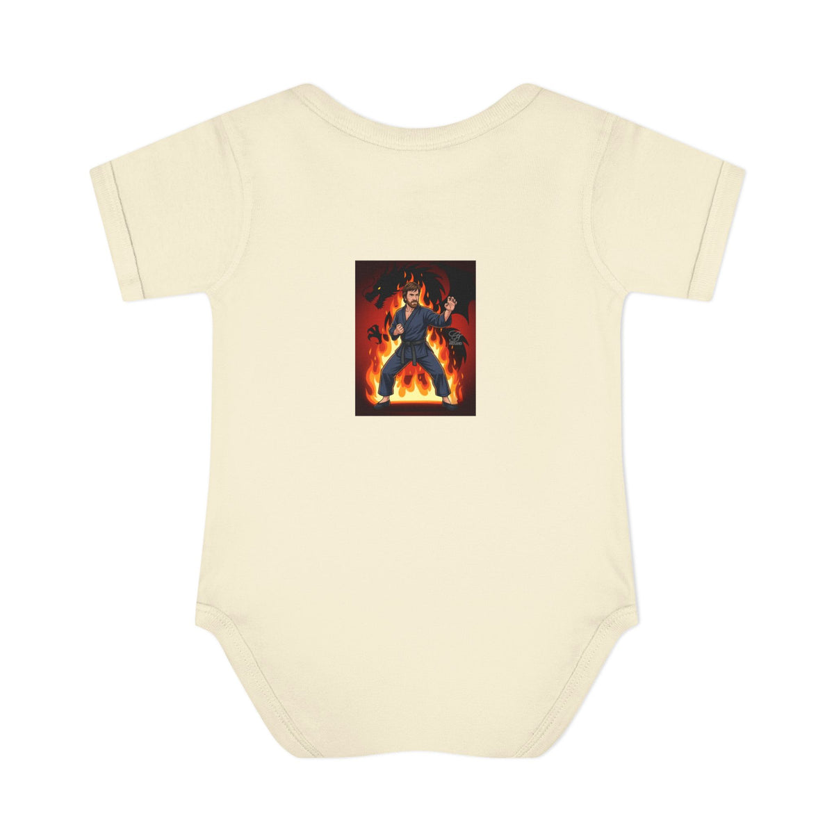 Flame Ninja Infant Bodysuit | Dragon Fire Martial Arts Baby Onesie