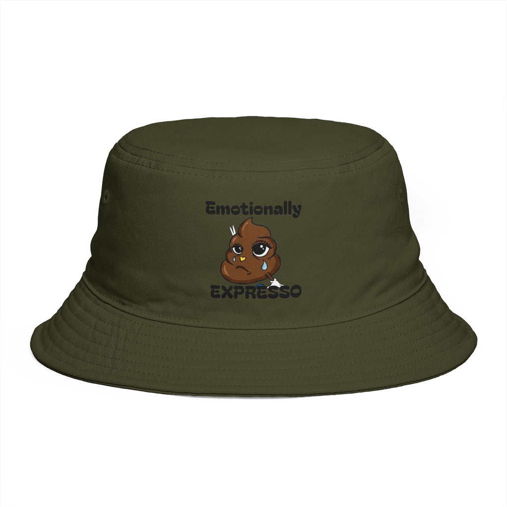 Copy of Emotionally Expresso Bucket Hat | Cute Coffee Bean Crying Emoji Designer Illustration by GT Artland