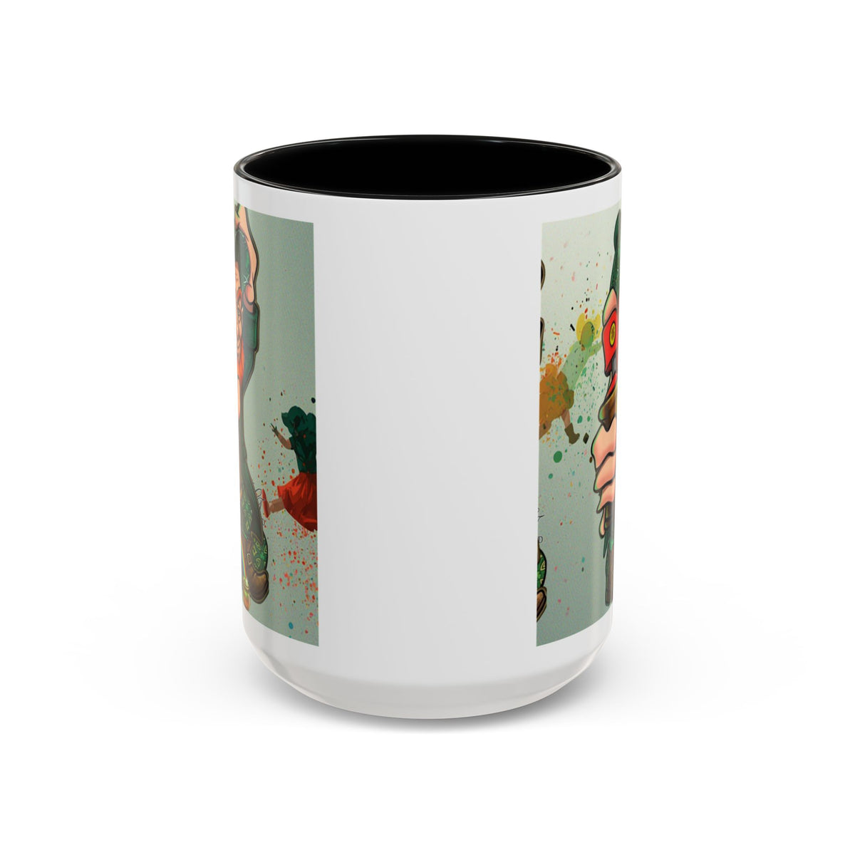 11oz 15 oz Ceremic Spray Paint Leprechaun Mug