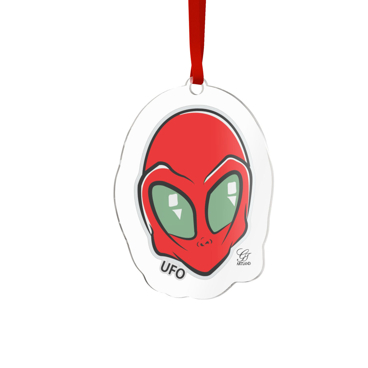 UFO Alien Acrylic Ornament by GT Artland