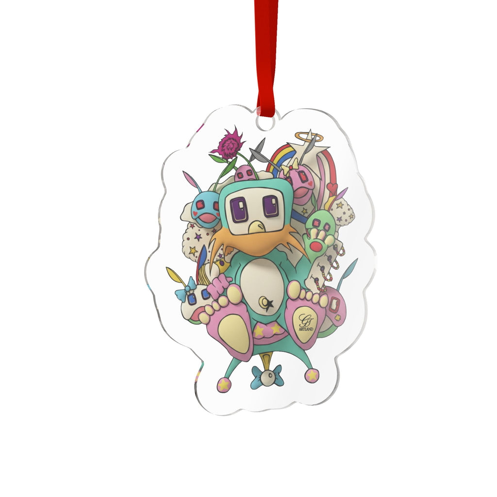 Whimsical Robot Christmas Ornament by GT Artland