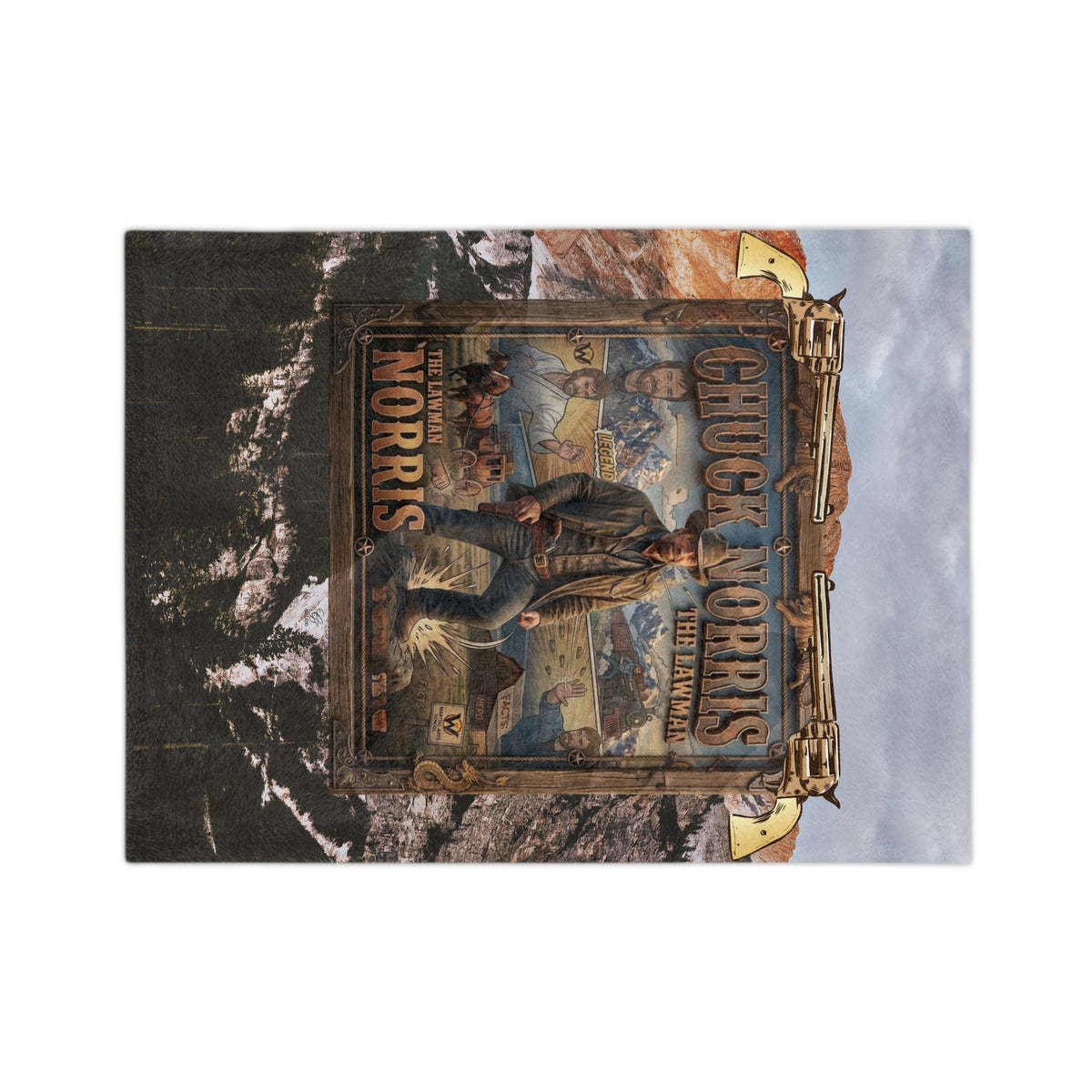 Chuck Norris Journey Velveteen Microfiber Blanket - Souvenir