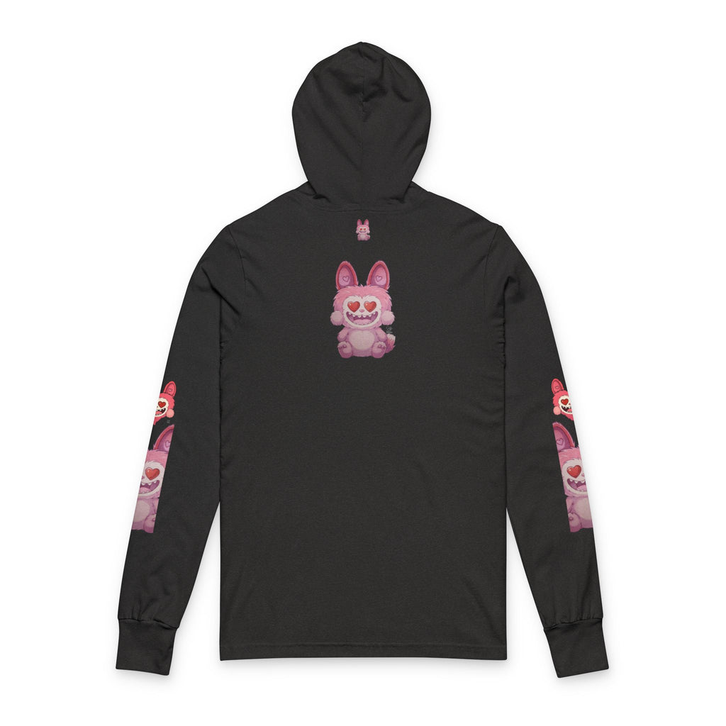 Pink Heart-Eyes Bunny  Hooded Long Sleeve