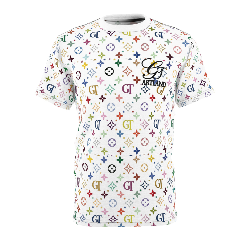 Colorful Monogram Designer Elite Pattern T-Shirt by GT Artland