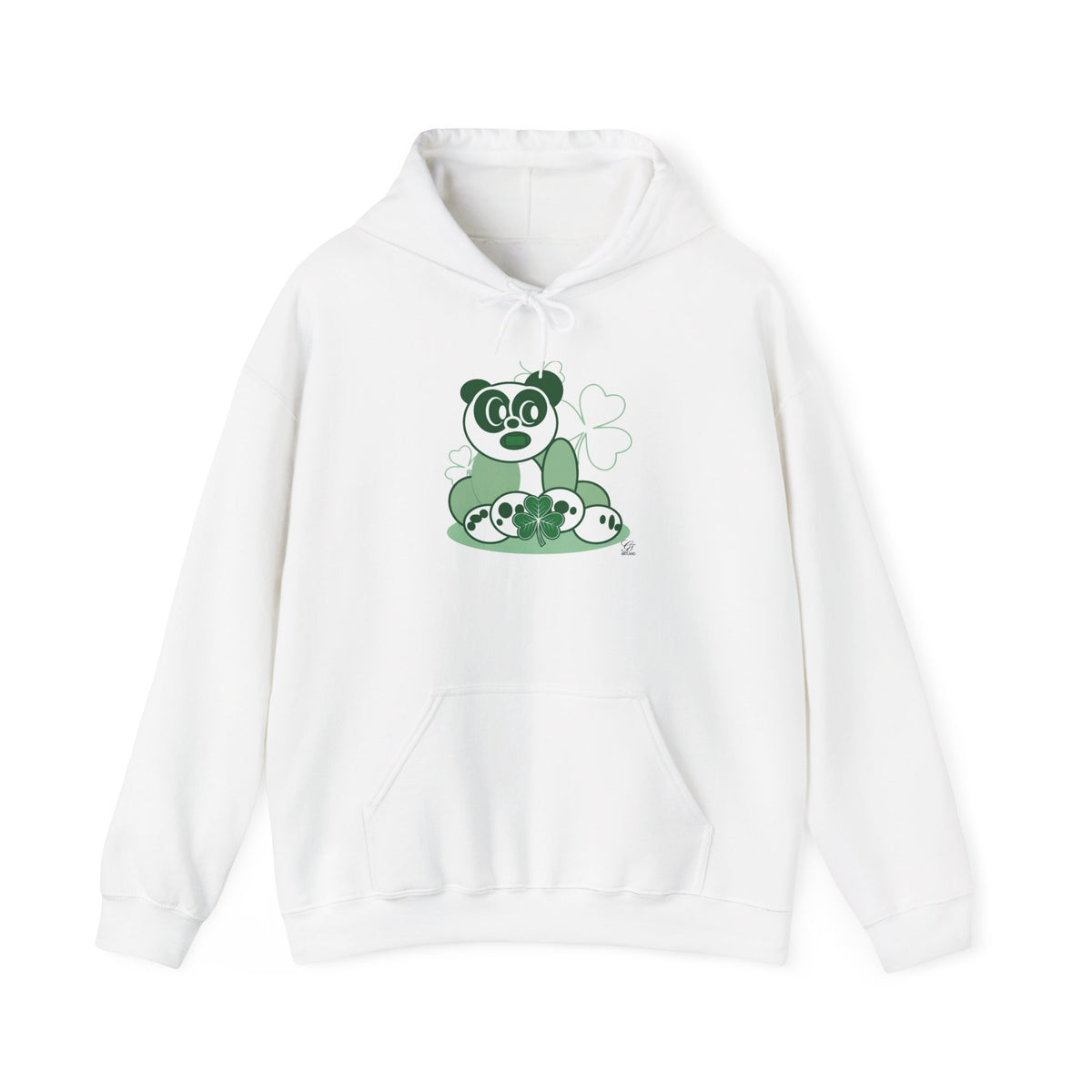 Green Panda with Bamboo Hoodie
