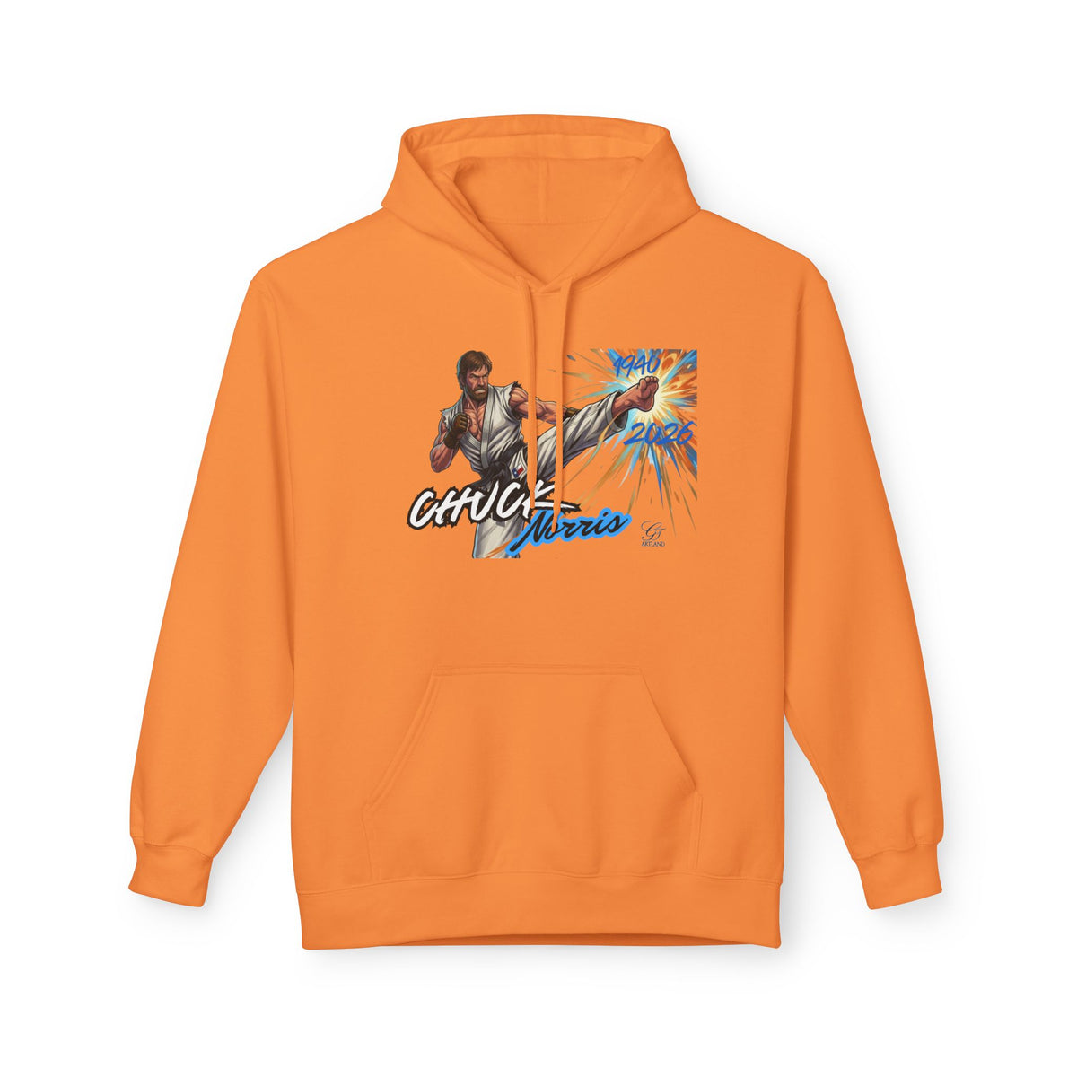 Chuck Norris Martial Arts Hoodie | Vintage Action Illustration