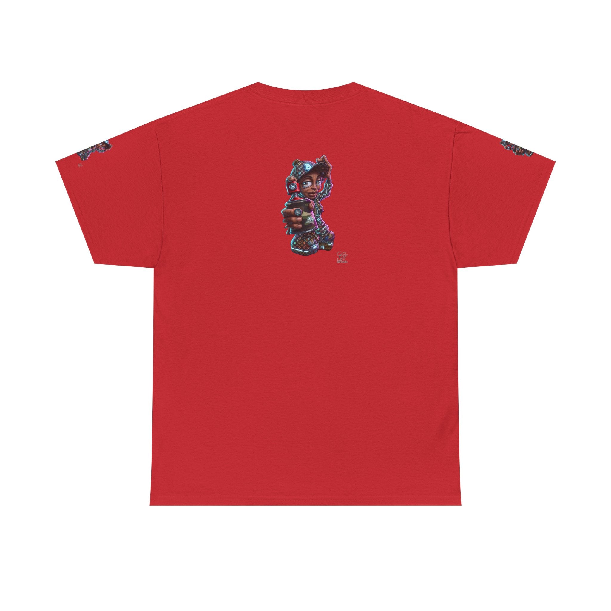 Ebony Futuristic Urban Spray Can Kid Gamer Tee - Cute Streetwear Graphic T-Shirt by GT Artland
