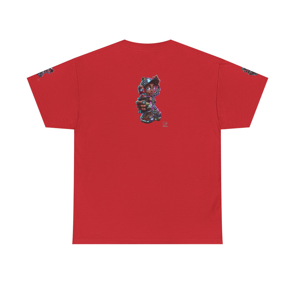 Ebony Futuristic Urban Spray Can Kid Gamer Tee - Cute Streetwear Graphic T-Shirt by GT Artland