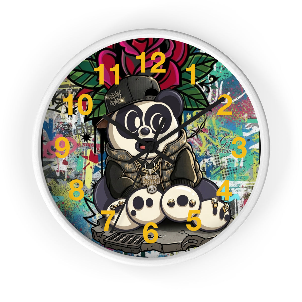 Graffiti Panda Designer Wall Clock