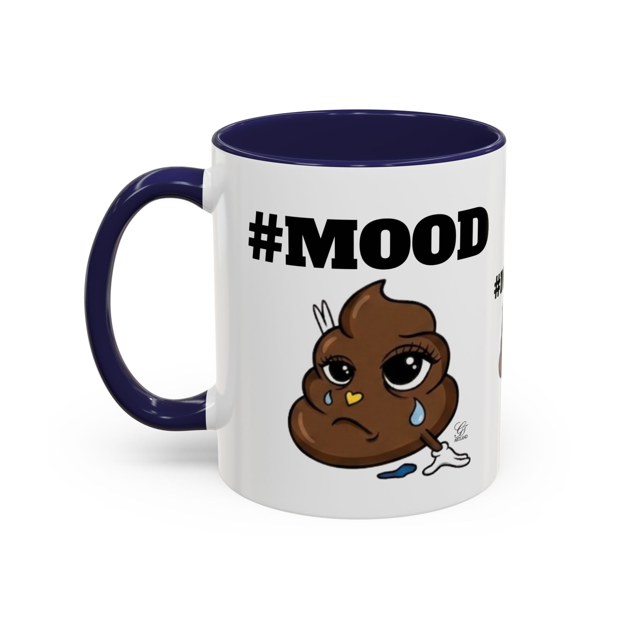 #MOOD Poop Emoji Accent Coffee Mug — Funny 11/15oz Novelty Mug by GT Artland